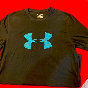 Men’s black Under Armour Heatgear logo t-shirt, size Medium